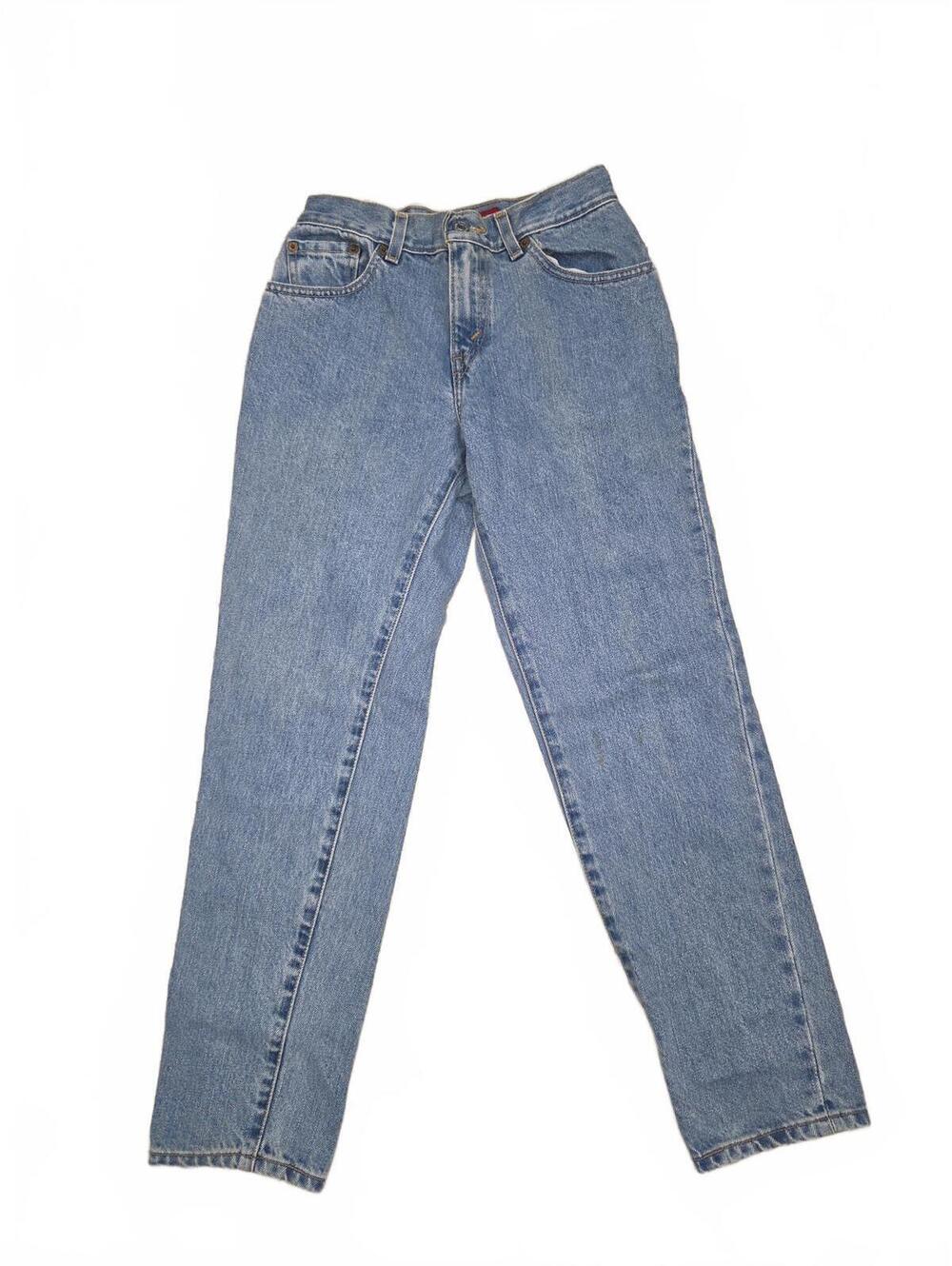 Levis 550 Classic Relaxed Tapered Light Wash Jeans Womens Size Petite M